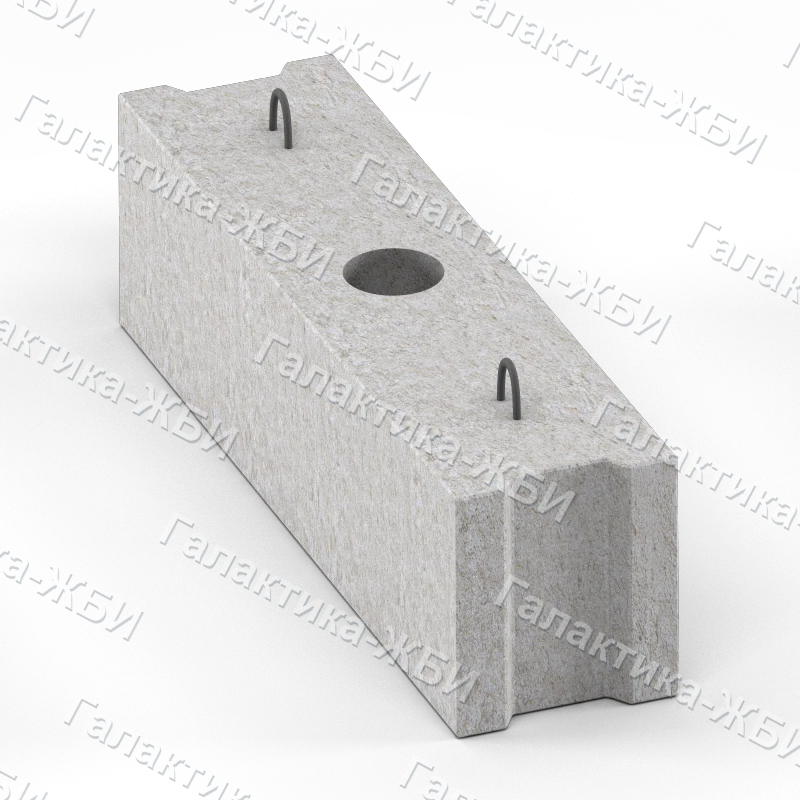 ФБ 12.3.3 Фундаментный блок с отверстием для трубы